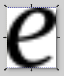 Bitmapová verze znaku.