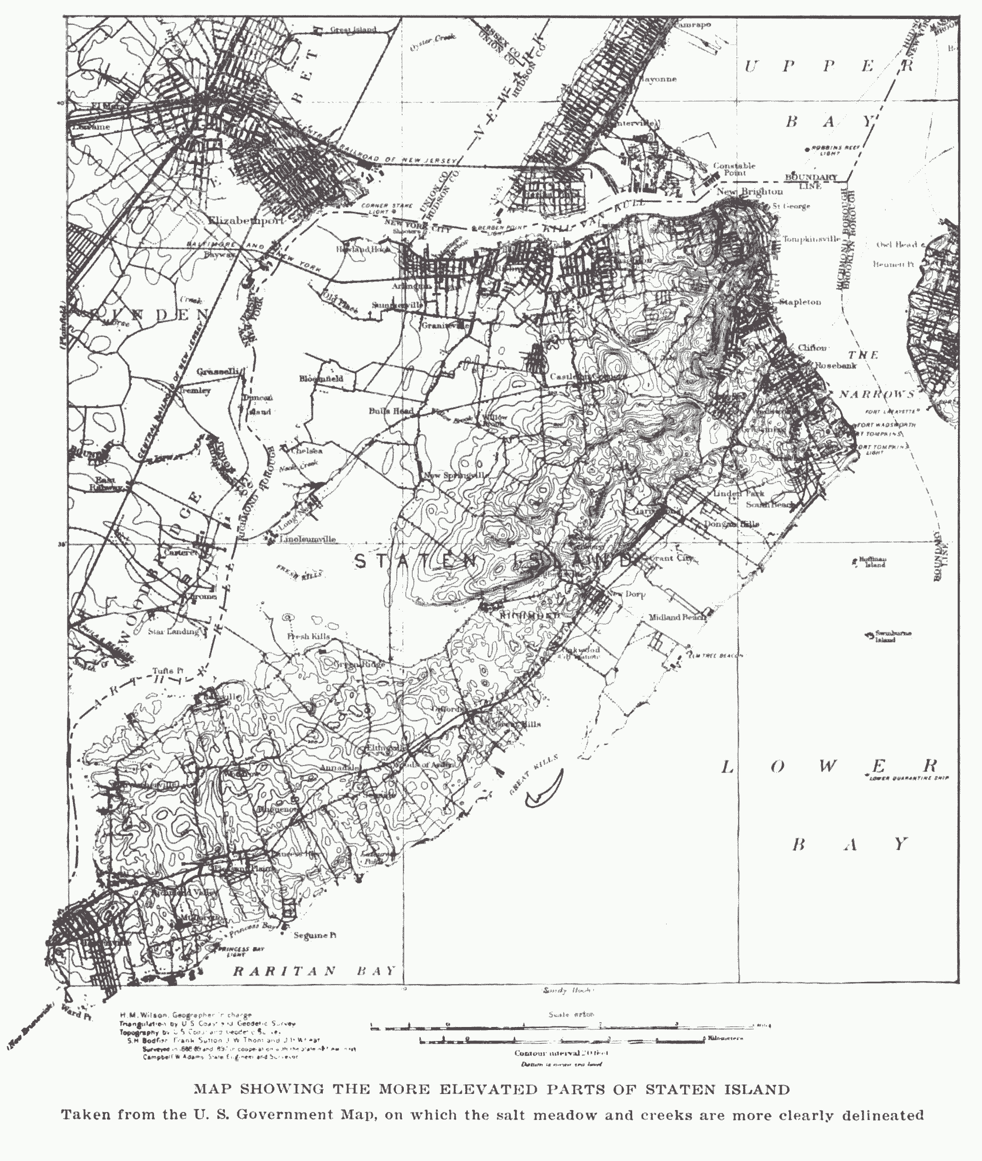 Mapa State Islandu, v oblasti kde žil Carol Stryker