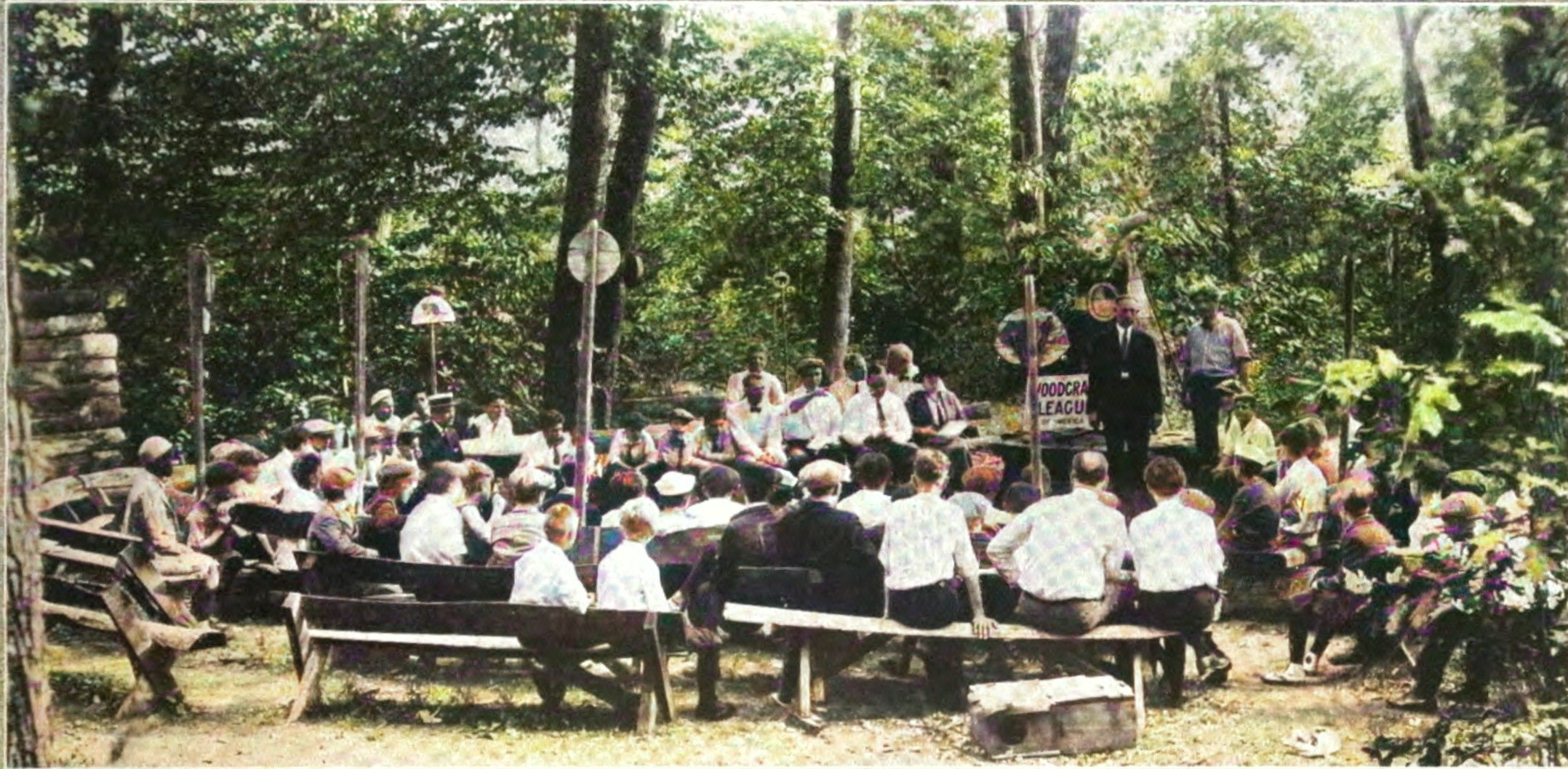 Sněm The Woodcraft League of America na tábořišti Malé Peequo cca 1916~1917